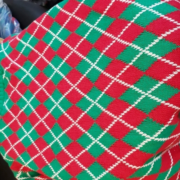 Blizzard Bay Mens Timmy the T-Rex in an Argyle Vest Ugly Christmas Sweater SZ L - Picture 8 of 8